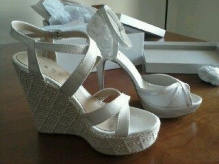 scarpe da sposa con zeppa